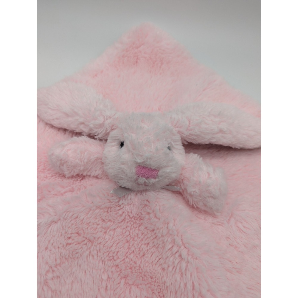 Okie Dokie Bunny Rabbit Baby Blanket Pink Fluffy Plush Security Lovey Easter